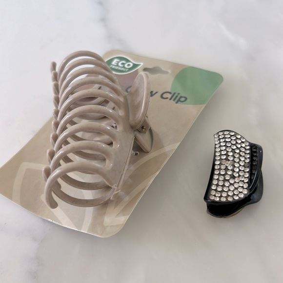 🆕 3-inch Large Claw Clip & Mini Bedazzled Hair Clip (2 pack). NWT. - Picture 2 of 5
